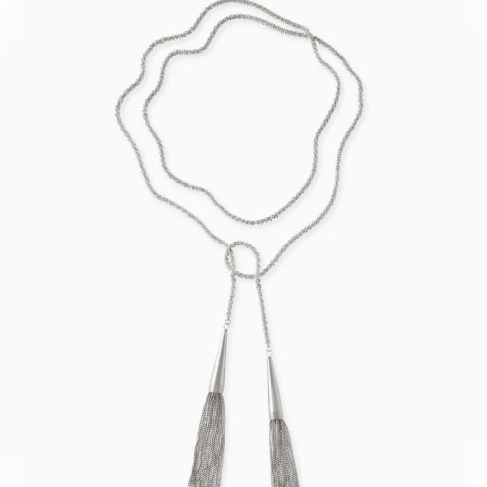Kendra Scott Phara Lariat Necklace — Silver
